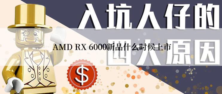  AMD RX 6000新品什么时候上市