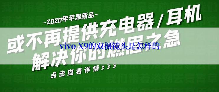 vivo X9的双摄镜头是怎样的