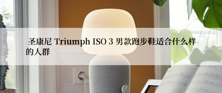  圣康尼 Triumph ISO 3 男款跑步鞋适合什么样的人群