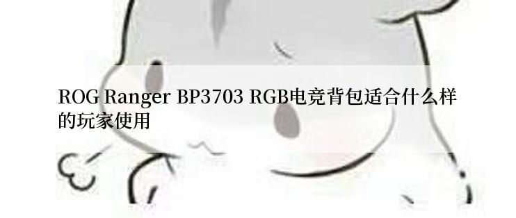 ROG Ranger BP3703 RGB电竞背包适合什么样的玩家使用