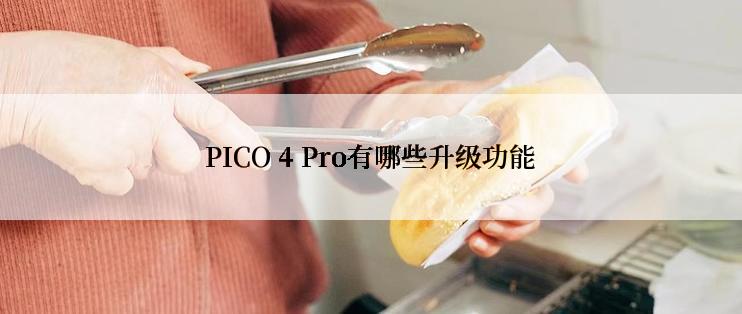 PICO 4 Pro有哪些升级功能