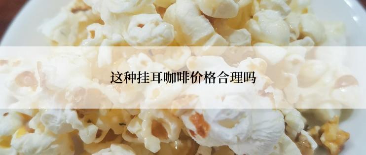 这种挂耳咖啡价格合理吗