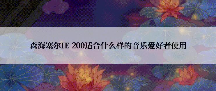 森海塞尔IE 200适合什么样的音乐爱好者使用