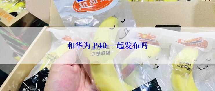 和华为 P40 一起发布吗