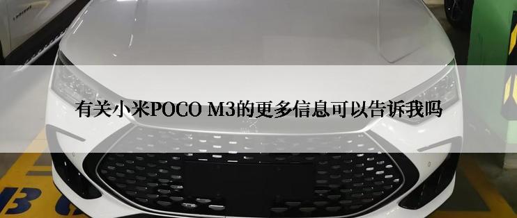 有关小米POCO M3的更多信息可以告诉我吗