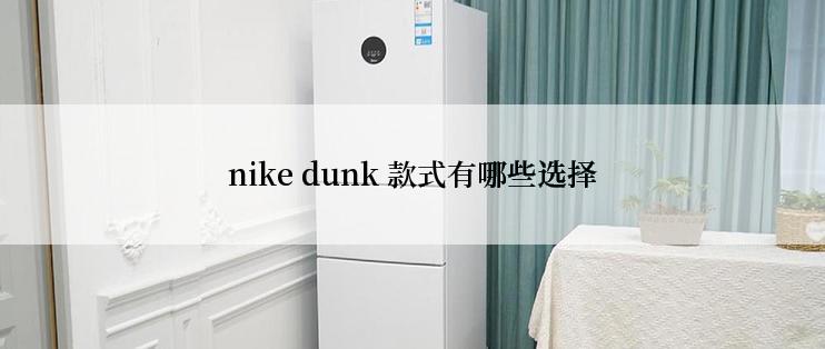 nike dunk 款式有哪些选择