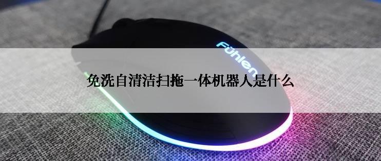 免洗自清洁扫拖一体机器人是什么