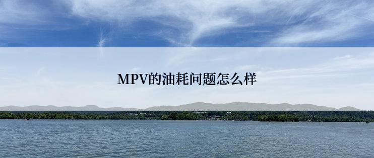 MPV的油耗问题怎么样