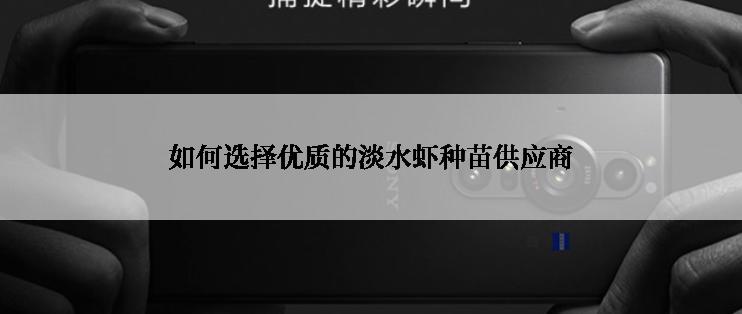 如何选择优质的淡水虾种苗供应商