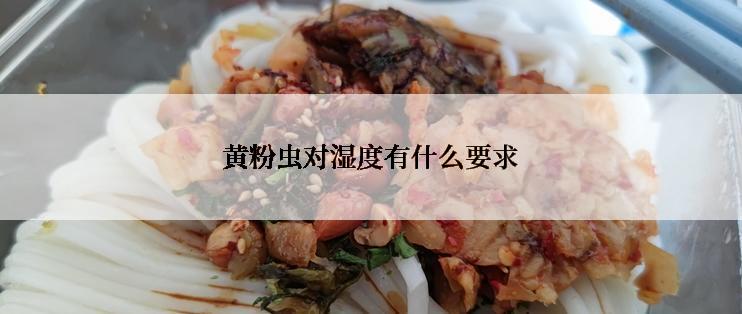 黄粉虫对湿度有什么要求