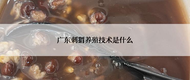 广东刺猬养殖技术是什么