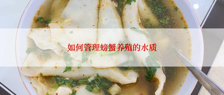 如何管理螃蟹养殖的水质