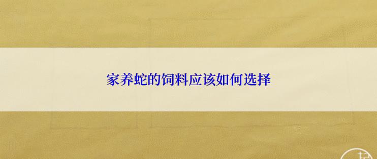 家养蛇的饲料应该如何选择