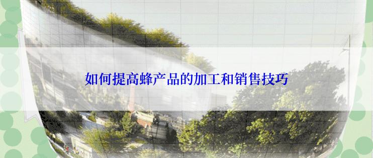 如何提高蜂产品的加工和销售技巧