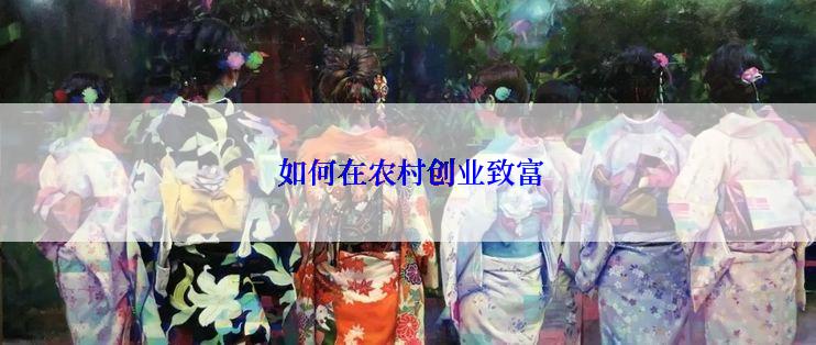  如何在农村创业致富