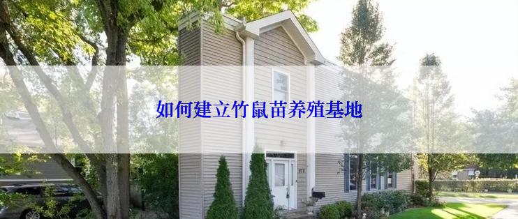 如何建立竹鼠苗养殖基地