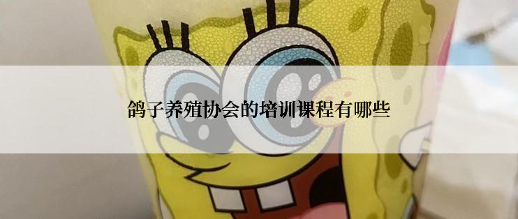 鸽子养殖协会的培训课程有哪些