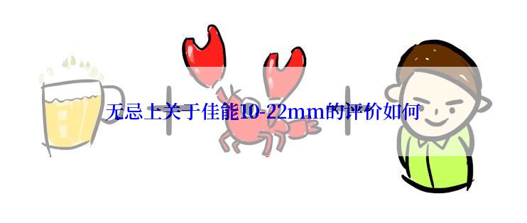 无忌上关于佳能10-22mm的评价如何