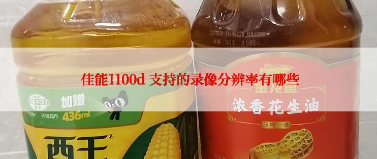  佳能1100d 支持的录像分辨率有哪些