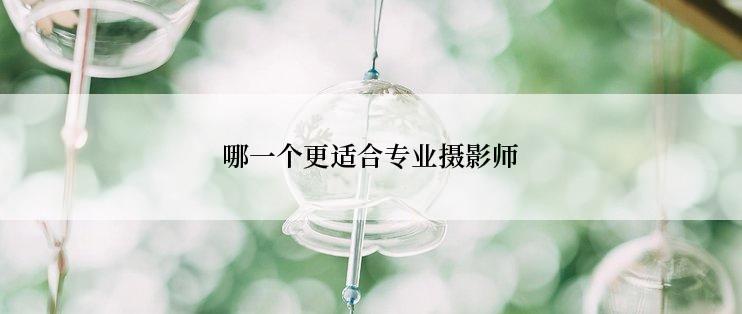 哪一个更适合专业摄影师