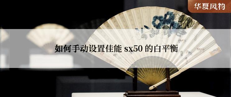  如何手动设置佳能 sx50 的白平衡