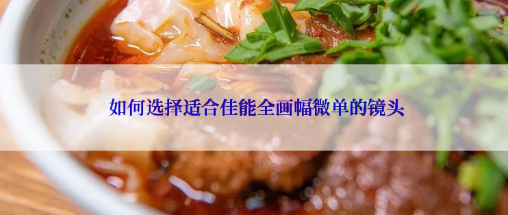  如何选择适合佳能全画幅微单的镜头