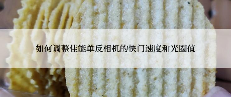 如何调整佳能单反相机的快门速度和光圈值