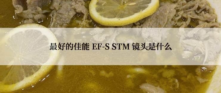 最好的佳能 EF-S STM 镜头是什么