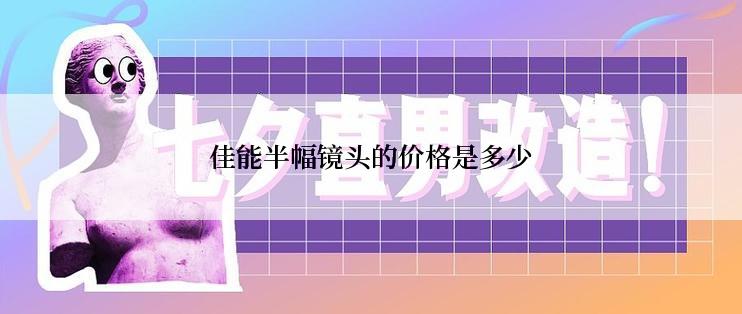 佳能半幅镜头的价格是多少