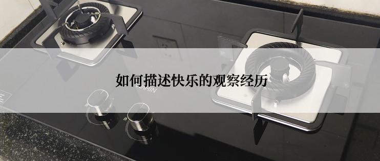  如何描述快乐的观察经历