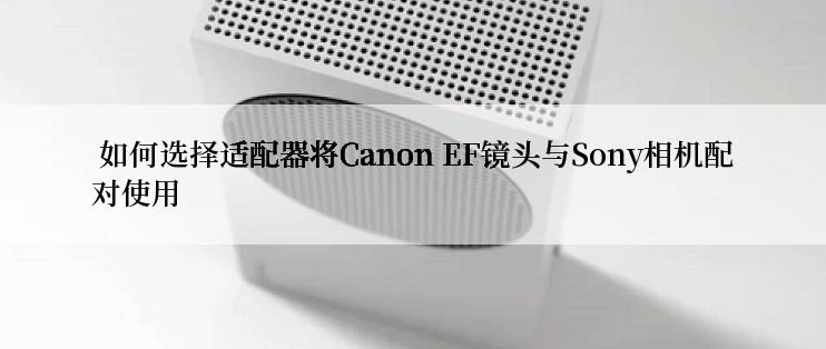  如何选择适配器将Canon EF镜头与Sony相机配对使用