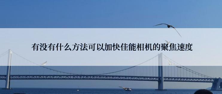  有没有什么方法可以加快佳能相机的聚焦速度