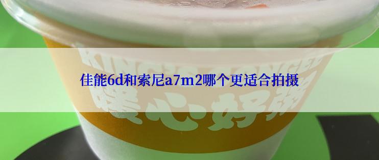 佳能6d和索尼a7m2哪个更适合拍摄