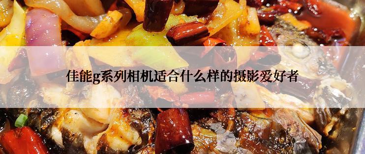 佳能g系列相机适合什么样的摄影爱好者