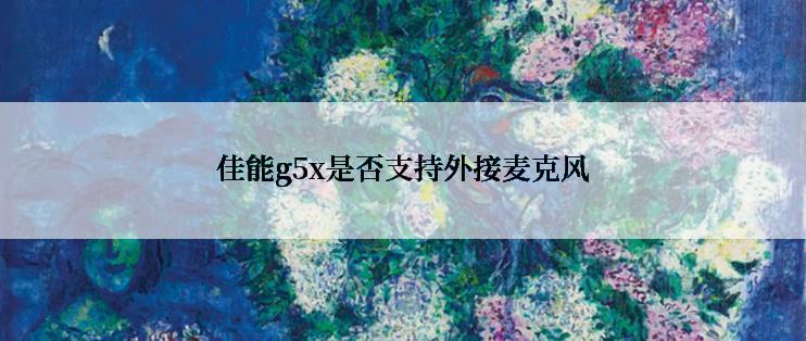 佳能g5x是否支持外接麦克风