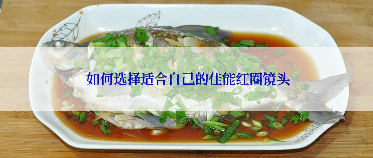  如何选择适合自己的佳能红圈镜头