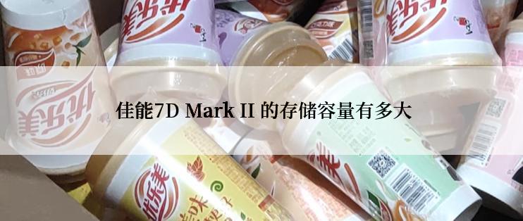  佳能7D Mark II 的存储容量有多大