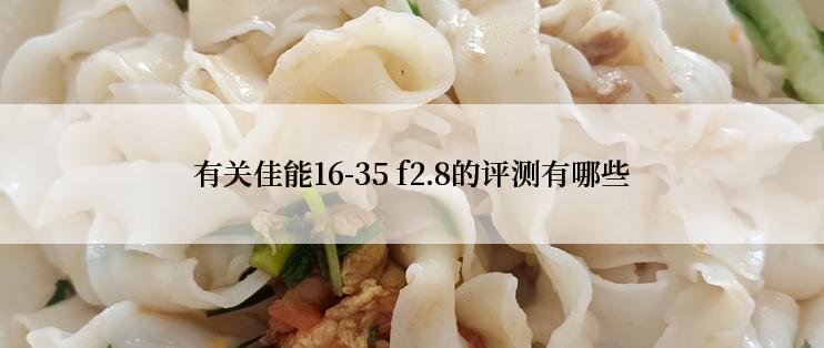 有关佳能16-35 f2.8的评测有哪些