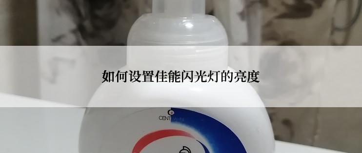 如何设置佳能闪光灯的亮度