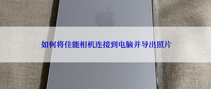  如何将佳能相机连接到电脑并导出照片