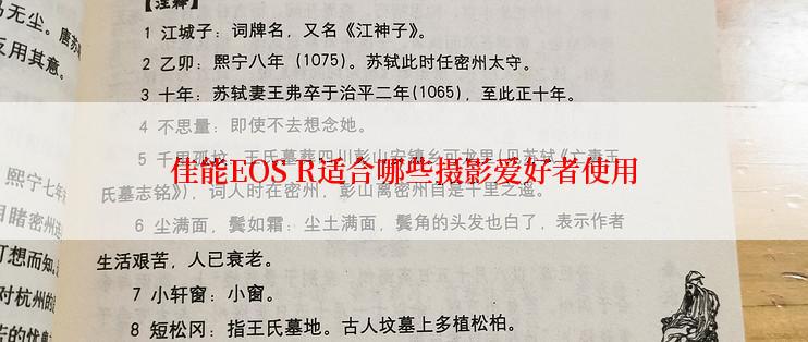 佳能EOS R适合哪些摄影爱好者使用