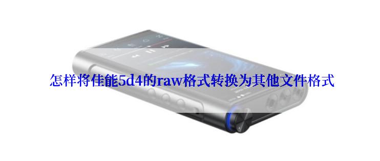  怎样将佳能5d4的raw格式转换为其他文件格式