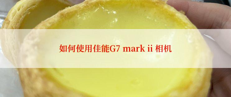 如何使用佳能G7 mark ii 相机