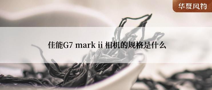  佳能G7 mark ii 相机的规格是什么