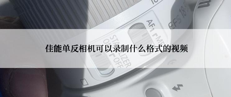  佳能单反相机可以录制什么格式的视频