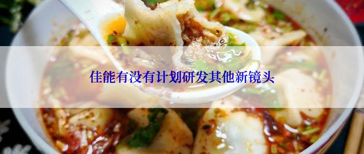 佳能有没有计划研发其他新镜头