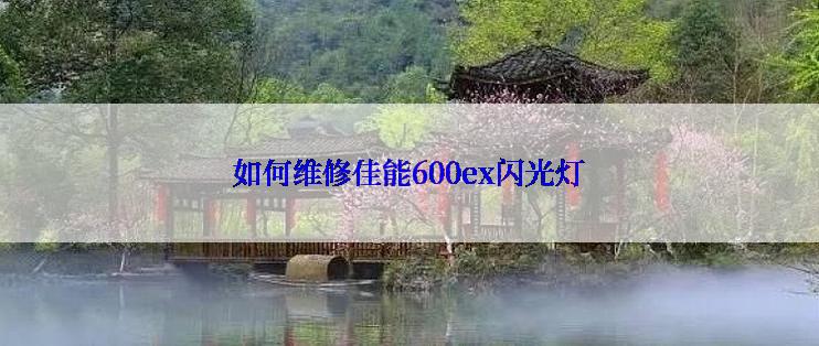 如何维修佳能600ex闪光灯