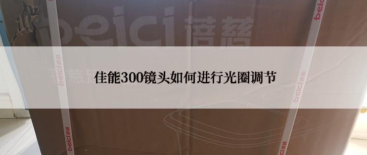  佳能300镜头如何进行光圈调节