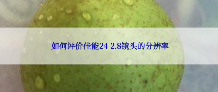  如何评价佳能24 2.8镜头的分辨率