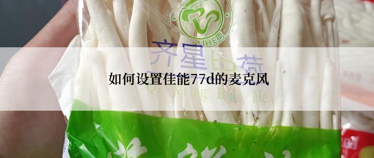  如何设置佳能77d的麦克风